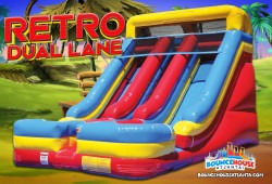 18' Dual Lane Retro Fun Dry Slide