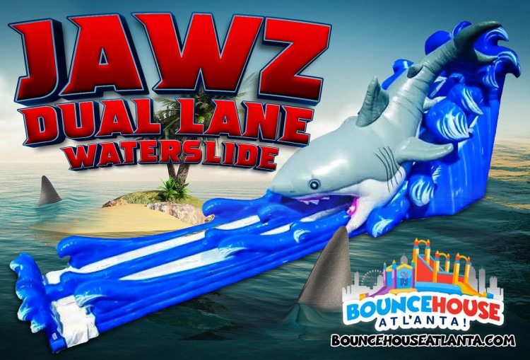 33' Jawz Great White Dual Lane Water Slide (All Weekend Pric 33' Jawz Great White Dual Lane Water Slide (All Weekend Pric