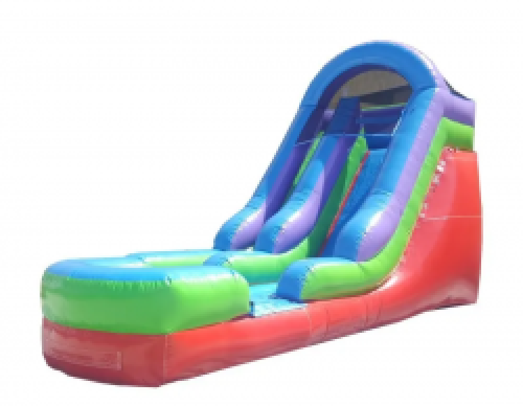 15' Retro Rainbow Dry Slide