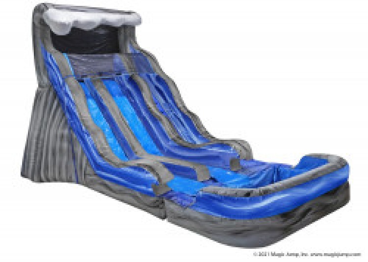 18' Rockin' Wave Dual Lane Dry Slide