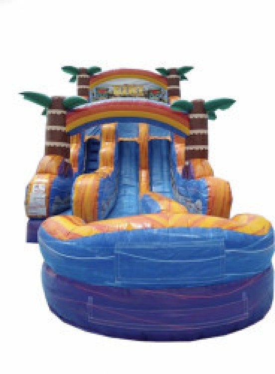 18' Tiki Plunge Dual Lane Dry Slide