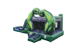 Hulk inflatable bounce and slide combo3 1749909372 The Hulk Smash Combo with Dual Lane Slide