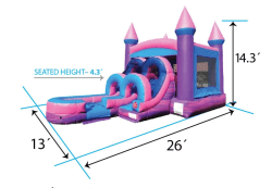 Pink Princess combo 1750101211 Pink Princess Bounce and Slide Combo