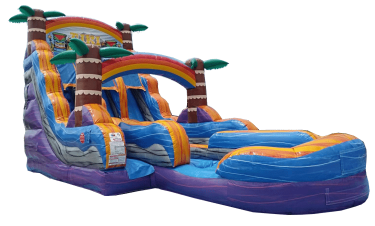 15' Tiki Plunge Dual Lane Water Slide