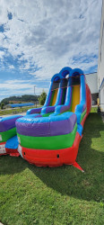 Dual lane20Retro20Rainbow1 1758340962 18' Retro Rainbow Dual Lane Water Slide