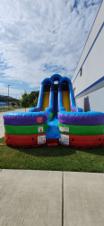 Dual lane20Retro20Rainbow2 1758340962 18' Retro Rainbow Dual Lane Water Slide
