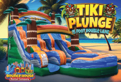 15' Tiki Plunge Dual Lane Dry Slide