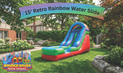 15' Retro Rainbow Water Slide
